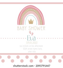Baby shower card. vector illustration