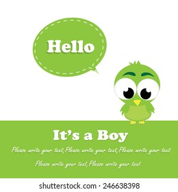 baby shower card. Vector illustration