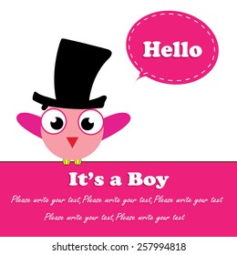 baby shower card. Vector illustration