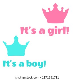 baby shower cards. It's a boy text, It's a girl text.