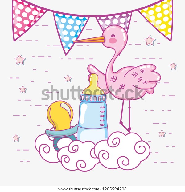 Baby Shower Cartoons Stock Vector (Royalty Free) 1205594206 | Shutterstock