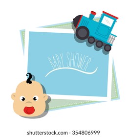 Baby shower celebration graphic design, vector illustration