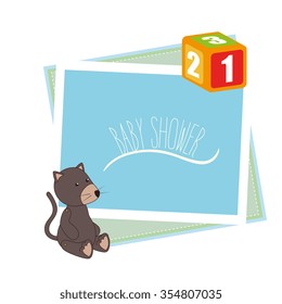 Baby shower celebration graphic design, vector illustration