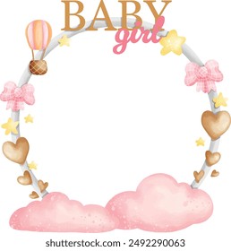 baby shower clipart, baby shower elements, baba boy and baby girl.