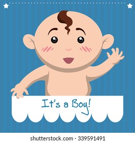Baby Shower concept with cute icons design, vector illustration 10 eps graphic.