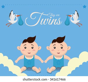 Baby Shower concept with cute icons design, vector illustration 10 eps graphic.