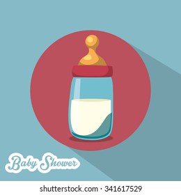 Baby Shower concept with cute icons design, vector illustration 10 eps graphic.