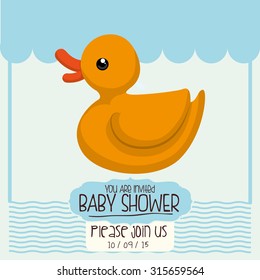 Baby Shower concept with decoration icons, vector illustration 10 eps graphic.