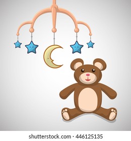Baby shower  concept with icon design, vector illustration 10 eps graphic.