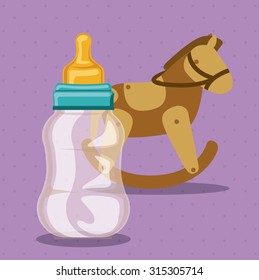 Baby shower concept, welcome to the birth icons design, vector illustration eps 10