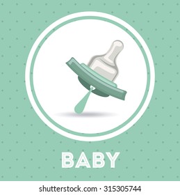 Baby shower concept, welcome to the birth icons design, vector illustration eps 10