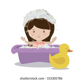 Baby shower concept, welcome to the birth icons design, vector illustration eps 10
