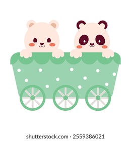 baby shower cute bears isolated