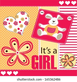 baby shower cute bunny vector illustration