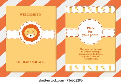 Baby Shower cute card. Vector illustration.
