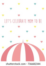 Baby Shower cute card. Vector illustration.
