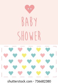 Baby Shower cute card. Vector illustration.
