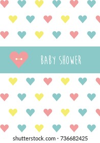 Baby Shower cute card. Vector illustration.

