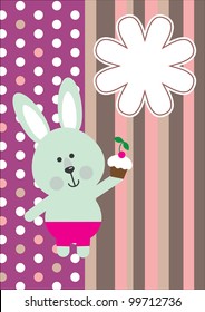 baby shower with cute card. vector illustration