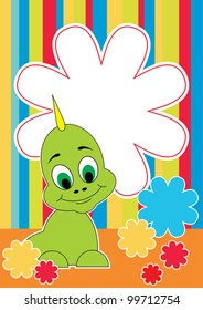 baby shower with cute card. vector illustration