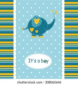 Baby shower with cute elephant