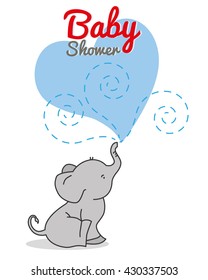 baby shower. cute elephant