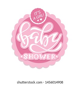 Baby Shower - cute hand drawn doodle lettering label art poster banner 