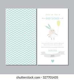 Baby shower cute  invitation for boys