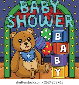 Baby Shower Decoration Colored Cartoon 