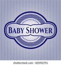 Baby Shower with denim texture