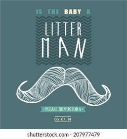 Baby Shower design card vector