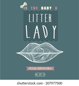 Baby Shower design card vector