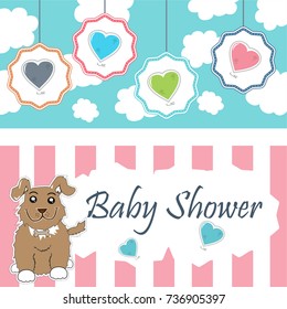 baby shower design with cute animal