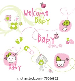 Baby shower design elements