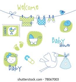 Baby shower design elements