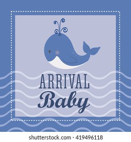 Baby Shower design. Invitation concep. Colorful illustration