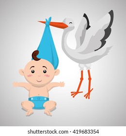 Baby shower design. invitation design.  isolated illustration