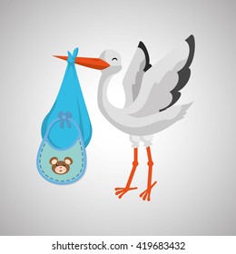 Baby shower design. invitation design.  isolated illustration