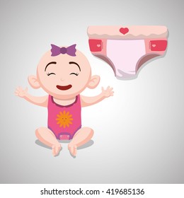 Baby shower design. invitation design.  isolated illustration