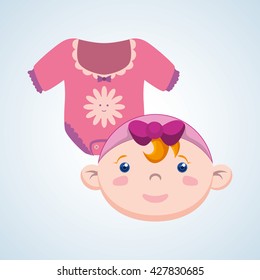 Baby shower design. invitation design.  isolated illustration