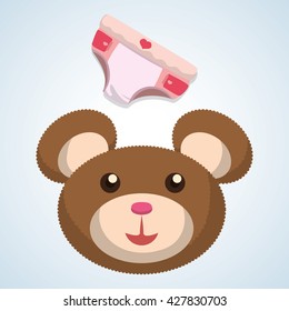 Baby shower design. invitation design.  isolated illustration