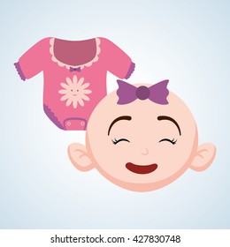 Baby shower design. invitation design.  isolated illustration