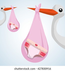 Baby shower design. invitation design.  isolated illustration