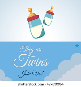 Baby shower design. invitation design.  isolated illustration