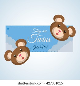 Baby shower design. invitation design.  isolated illustration