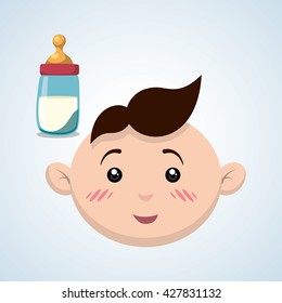 Baby shower design. invitation design.  isolated illustration