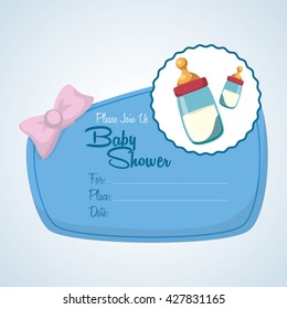 Baby shower design. invitation design.  isolated illustration