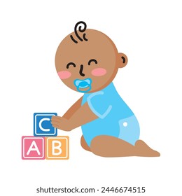 Vector aislado de diseño de ducha para bebé