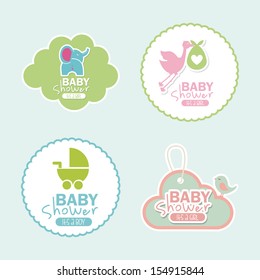 baby shower design over background vector illustration