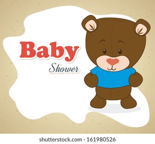 baby shower design over  background vector illustration  